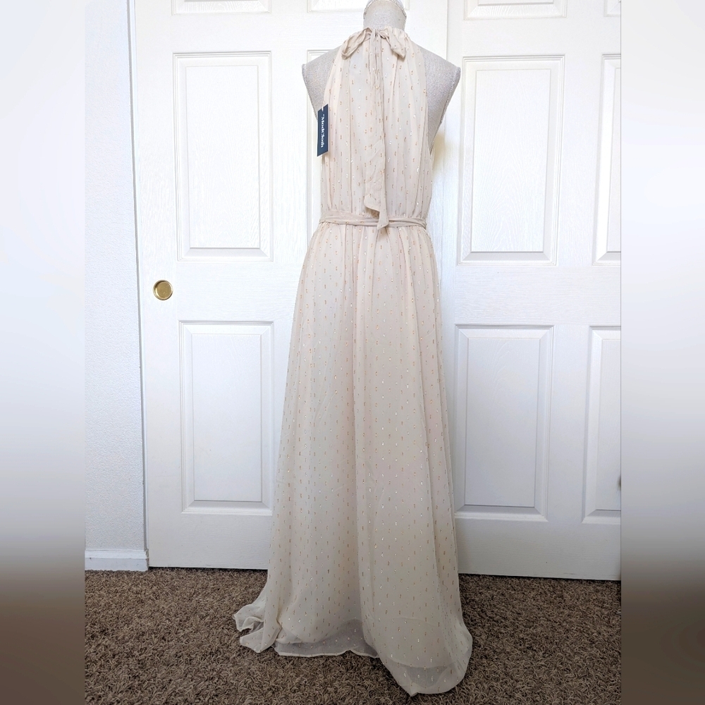 ModCloth Illuminated Elegance Chiffon Maxi Dress in Ivory - Picture 7 of 12